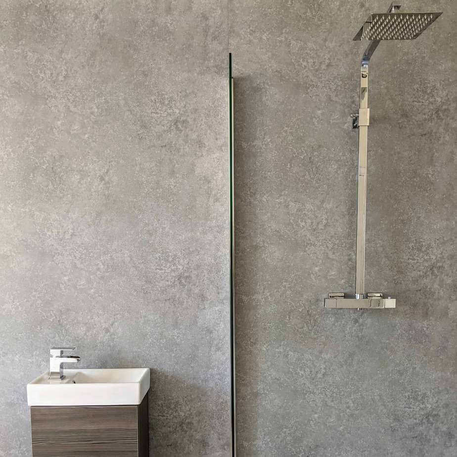 8mm Light Concrete Bathroom Wall Panel 2.6M