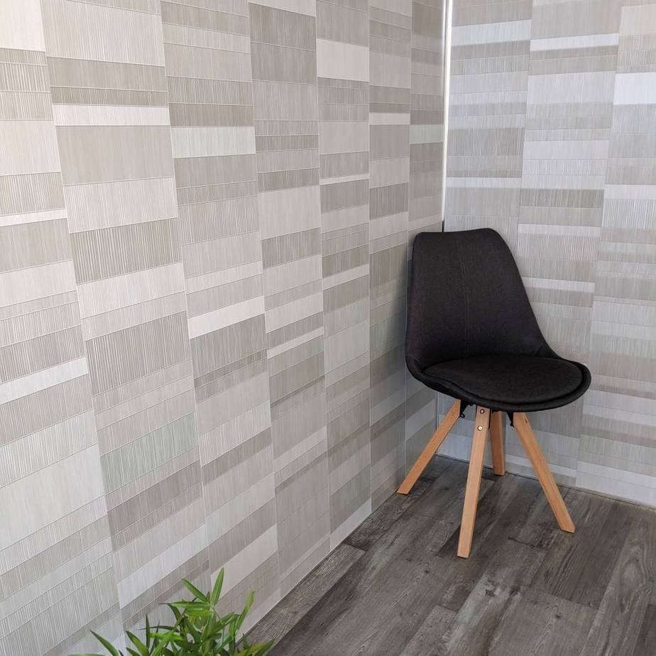 8mm Light Grey Mosaic Bathroom Wall Panel 2.6M