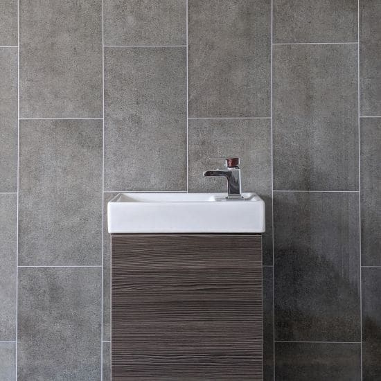 8mm Graphite Grey Tile Effect Wall Panel