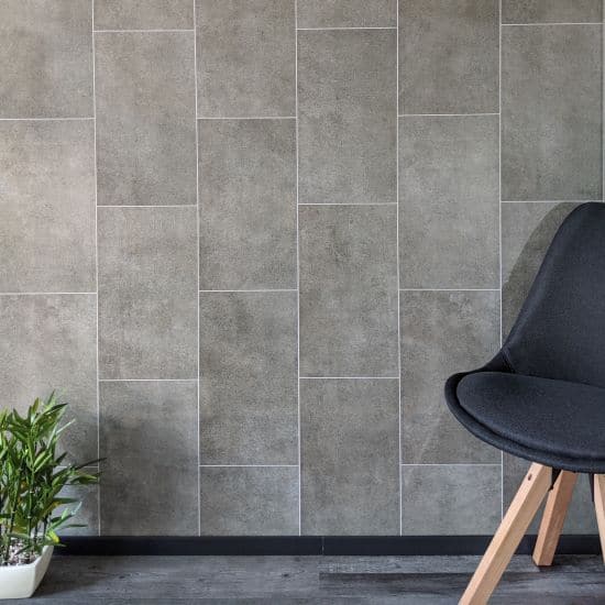 8mm Graphite Grey Tile Effect Wall Panel