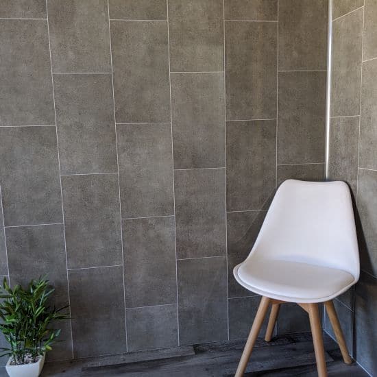 8mm Graphite Grey Tile Effect Wall Panel