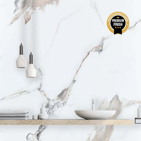 10mm Calacatta Marble Ultra Matt Shower Panel 1M x 2.4M