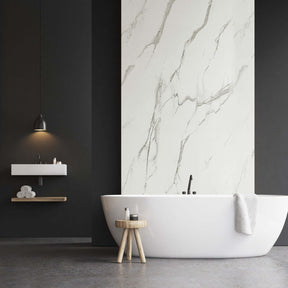 10mm Carrara Marble Matt Shower Panel 1M x 2.4M