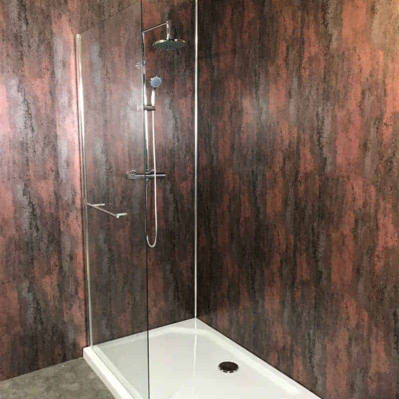 10mm Copper Retro Metallic Matt Shower Panel 1M x 2.4M