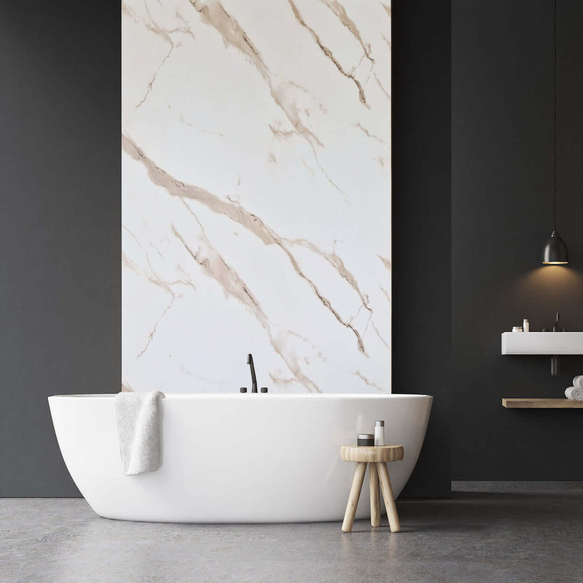 10mm Gold Marble Matt Shower Panel 1M x 2.4M