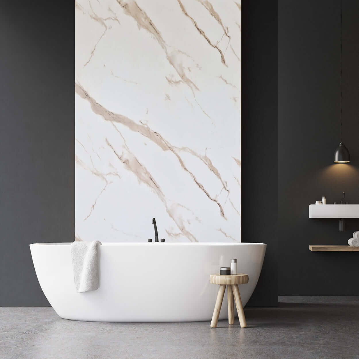 10mm Gold Marble Matt Shower Panel 1M x 2.4M