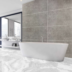 10mm Large Tile Light Concrete Matt Shower Panel 1M x 2.4M