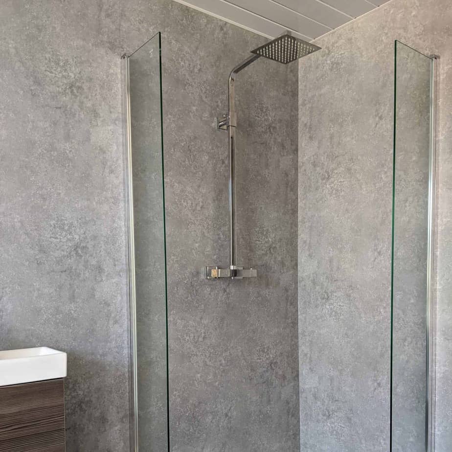 10mm Light Concrete Matt Shower Panel 1M x 2.4M