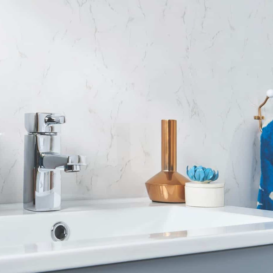 10mm Lightning Marble Gloss Shower Panel 1M x 2.4M