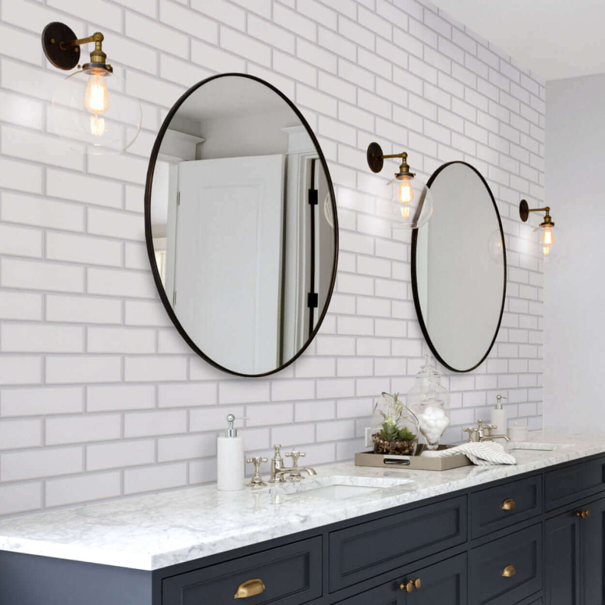 10mm London Tile Gloss Shower Panel 1M x 2.4M