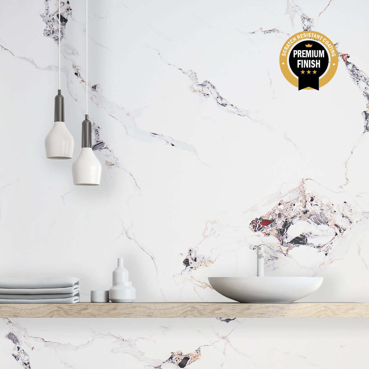 10mm Oro Gold Marble Ultra Matt Shower Panel 1M x 2.4M