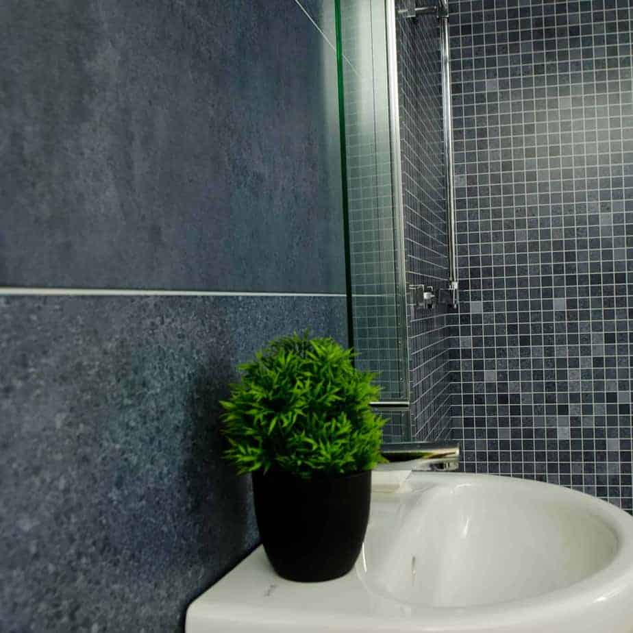 10mm Roman Blue Mosaic Matt Shower Panel 1M x 2.4M