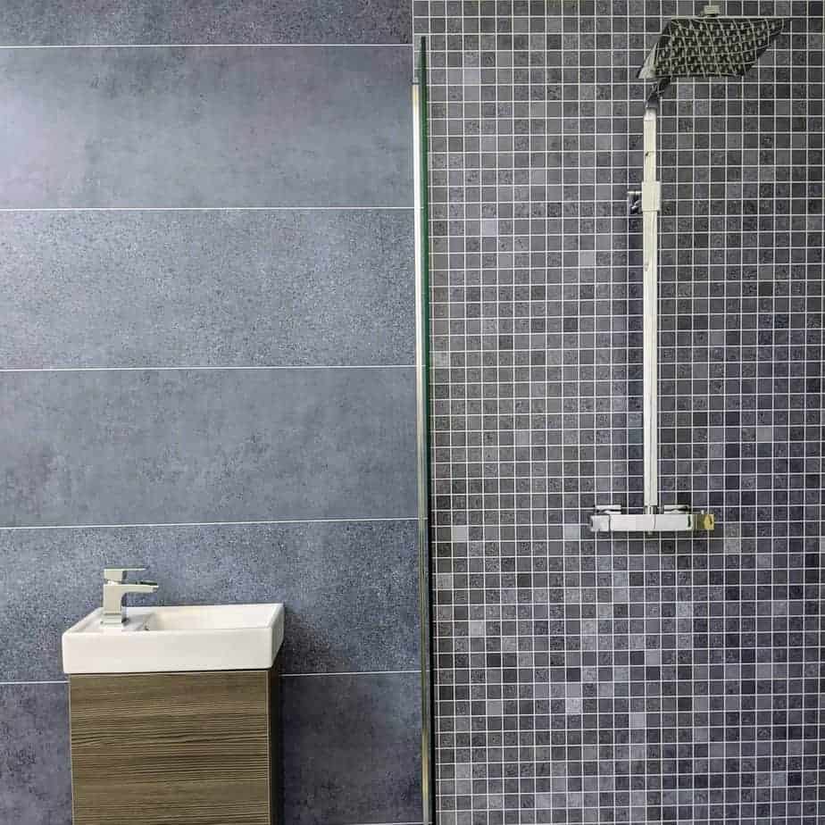 10mm Roman Blue Mosaic Matt Shower Panel 1M x 2.4M