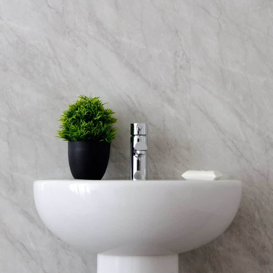 10mm Storm Grey Marble Gloss Shower Panel 1M x 2.4M