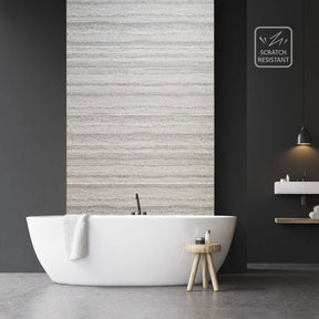 10mm Grey Travertine Large Tile Ultra Matt Shower Panel 1M x 2.4M