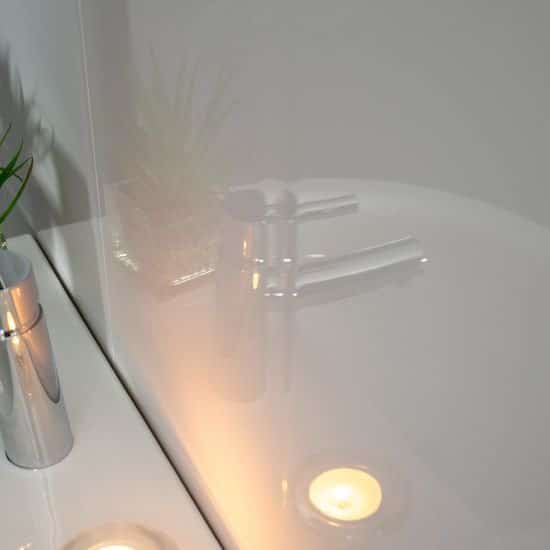 10mm White Gloss Shower Panel 1M x 2.4M