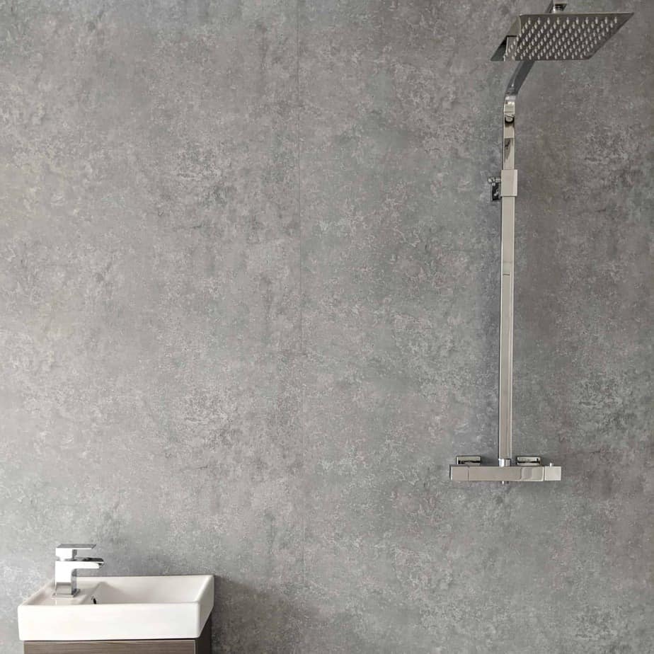 10mm Light Concrete Matt Shower Panel 1M x 2.4M