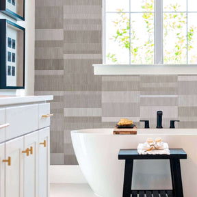 8mm Light Grey Mosaic Bathroom Wall Panel 2.6M