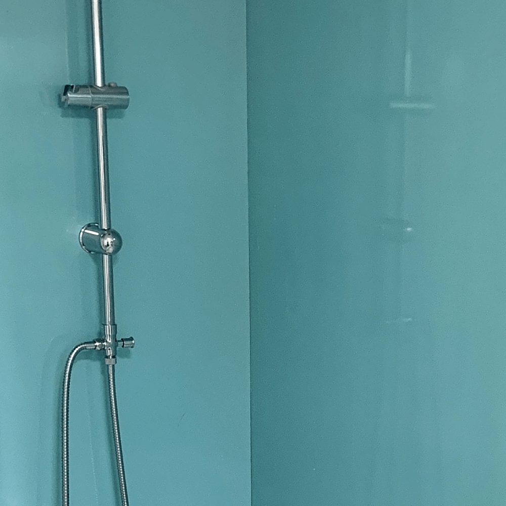 10mm Aqua Blue Shimmer Gloss Shower Panel 1M x 2.4M