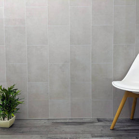 8mm Klasic Grey Tile Effect Bathroom Wall Panel 2.6M