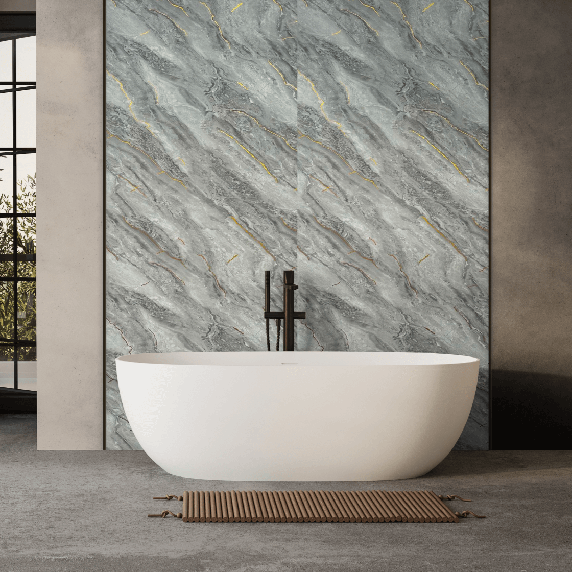 10mm Gilded Grey Gloss Shower Panel 1M x 2.4M
