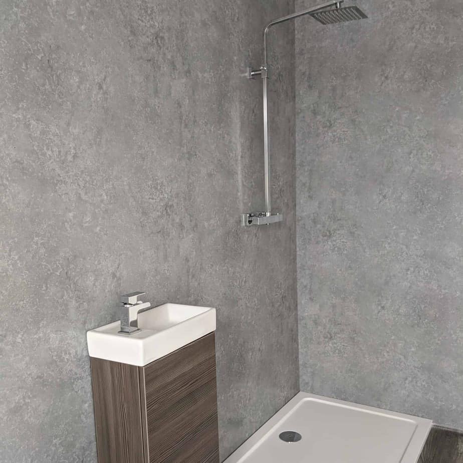8mm Light Concrete Bathroom Wall Panel 2.6M