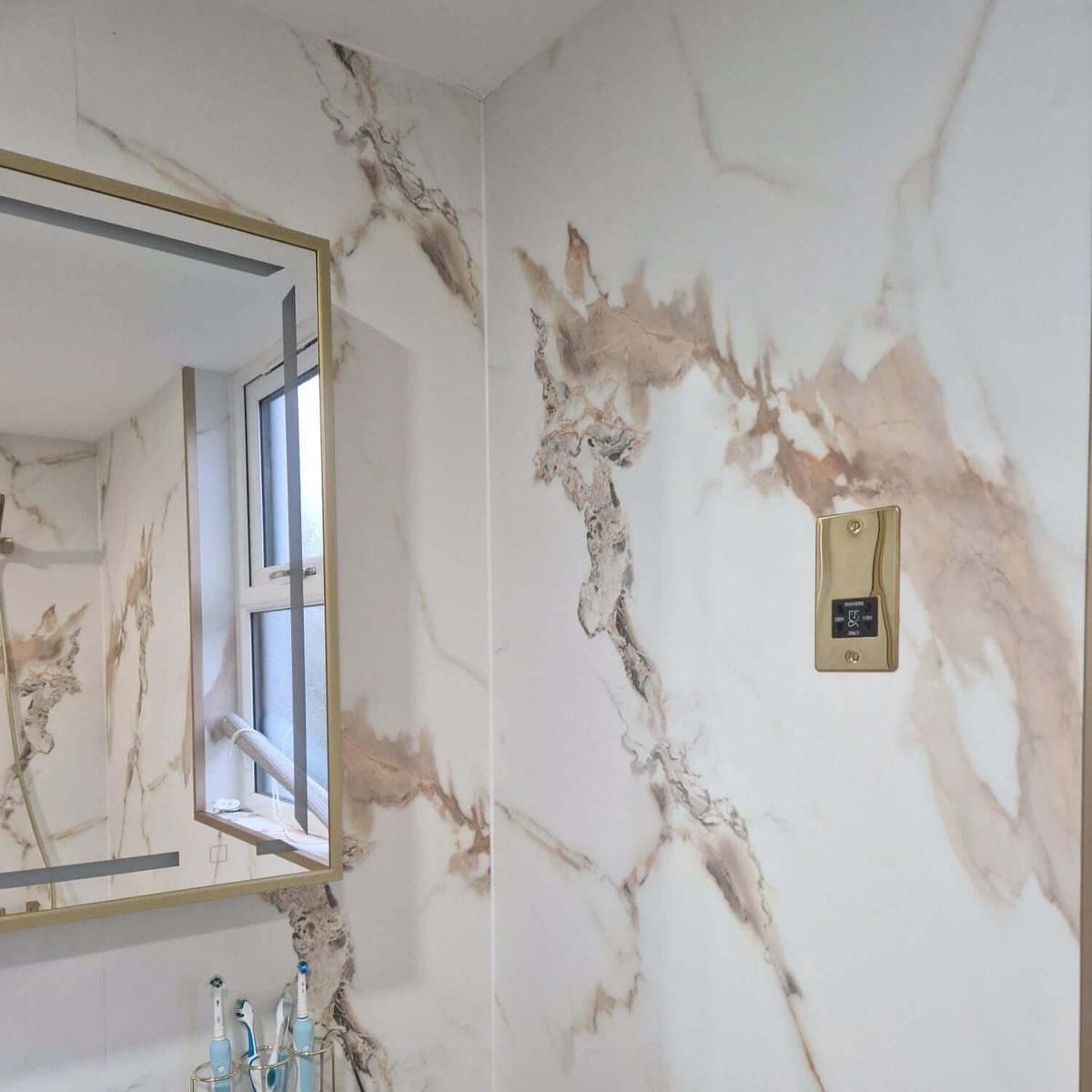10mm Calacatta Marble Ultra Matt Shower Panel 1M x 2.4M