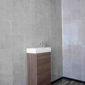 8mm Modern Grey Tile Effect Wall Panel 2.6M