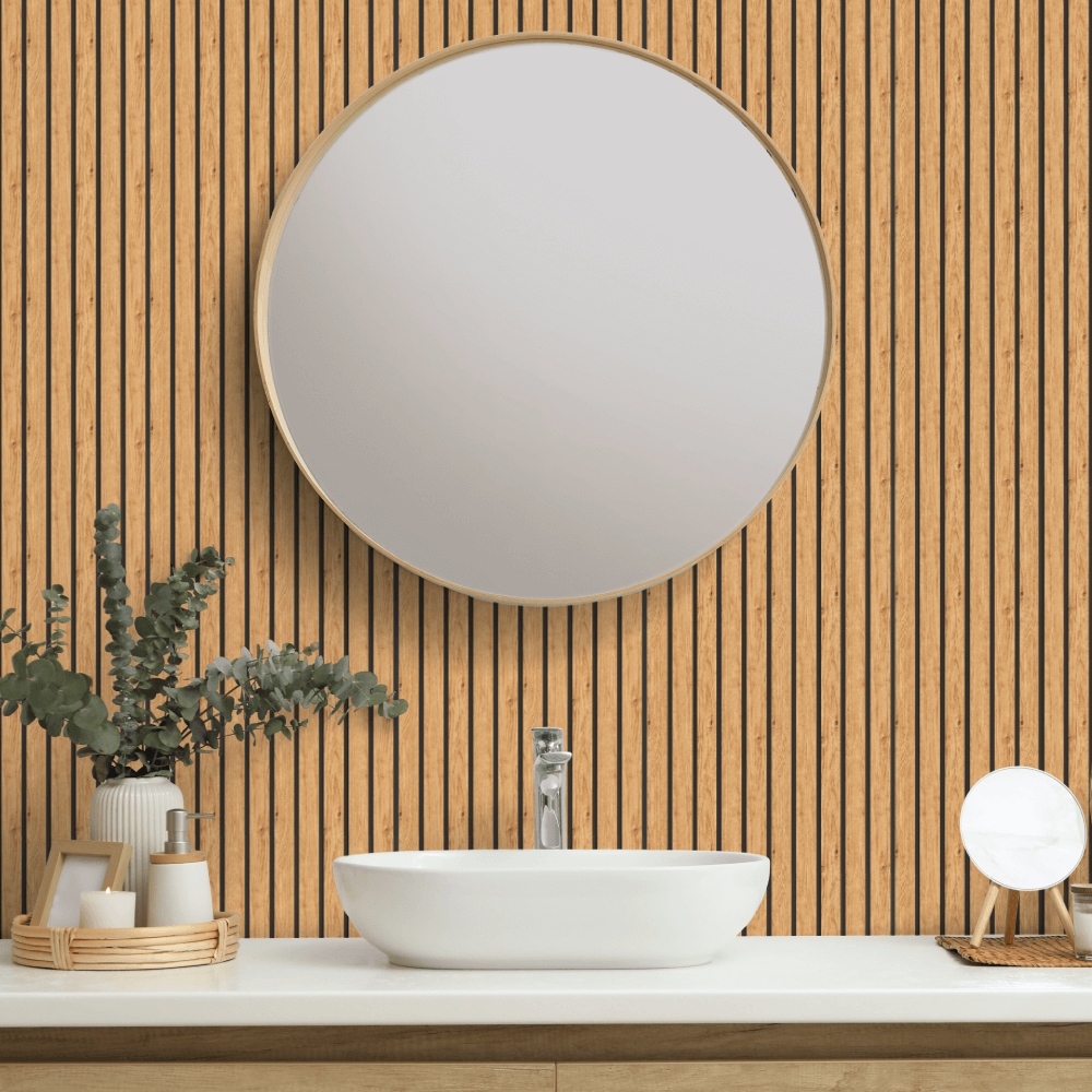 Natural Oak AquaGuard Slat Wall Panel (Pack of 2)