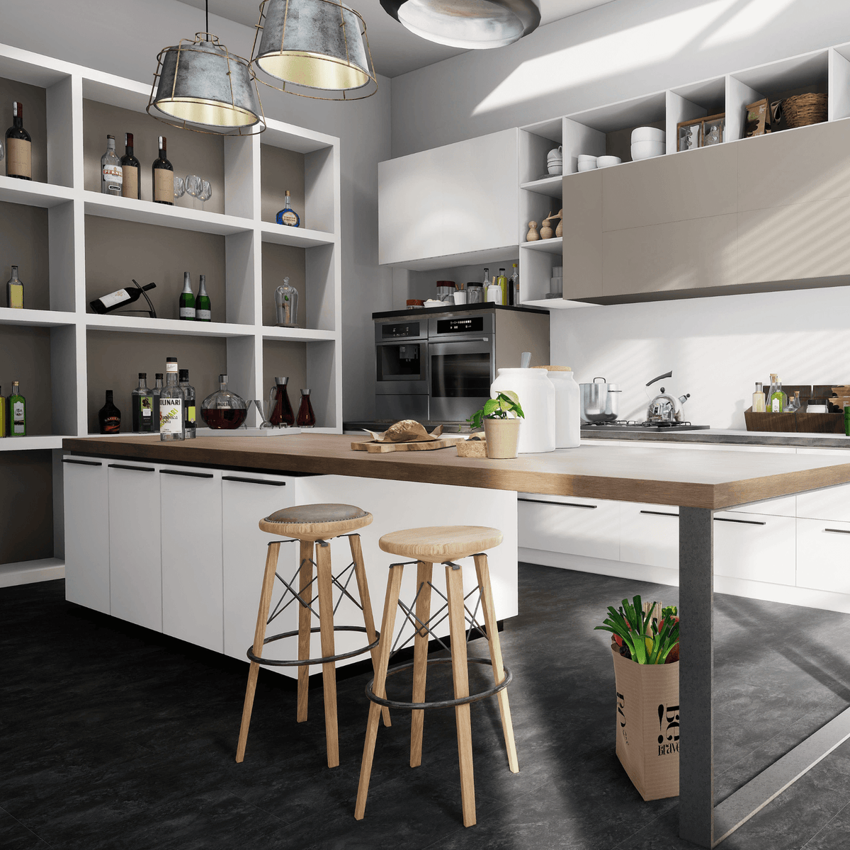 Noir Slate Vinyl Click Flooring 1.5m2 per pack of 8