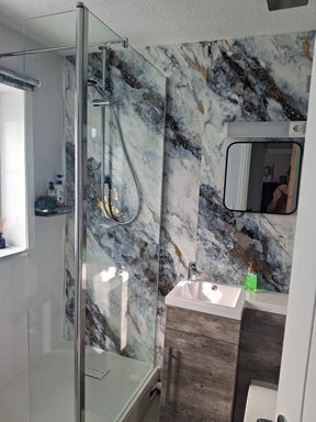 10mm Ocean Blue Gloss Shower Panel 1M x 2.4M