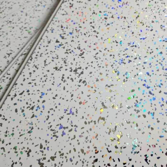 8mm Platinum White Sparkle Bathroom Wall Panel 2.6M