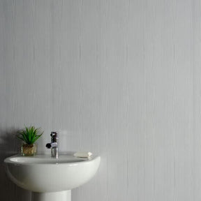 8mm White Wood Matt Bathroom Wall & Ceiling Panel 2.6M
