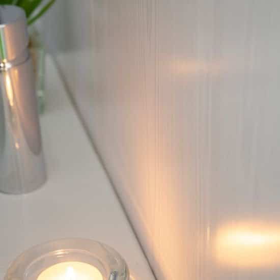 8mm White Wood Matt Bathroom Wall & Ceiling Panel 2.6M