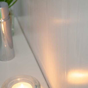 8mm White Wood Matt Bathroom Wall & Ceiling Panel 2.6M