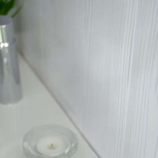 8mm White Wood Matt Bathroom Wall & Ceiling Panel 2.6M